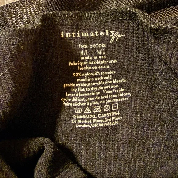 Intimately Free People Black Hide and Seek Ribbed Mesh Bodycon Dress Sleeveless - Picture 10 of 14